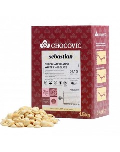 Белый шоколад Sebastian 33 1 5 кг Chocovic