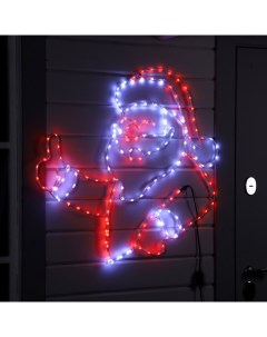 Светодиодная фигура Дед Мороз 89 x 77 см дюралайт 180 LED 220 В свечение красное бе Luazon lighting