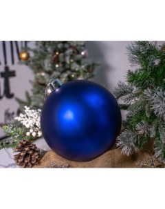 Пластиковый шар матовый синий 300 мм Winter deco