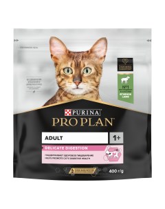 Сухой корм для кошек при чувствительном пищеварении с ягненком 400 г Pro plan