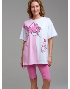Комплект трикотажный фуфайка футболка бриджи пижама брюки классического пояс Playtoday