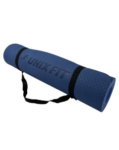 Коврик для йоги и фитнеса двусторонний 180х61х0 8см YMU8MMBE двуцветный голубой Unixfit