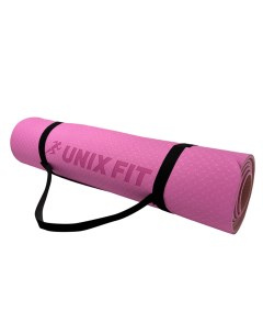 Коврик для йоги и фитнеса двусторонний 180х61х0 8см YMU8MMPK двуцветный розовый Unixfit
