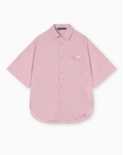 Розовая рубашка oversize с нагрудным карманом Gloria jeans