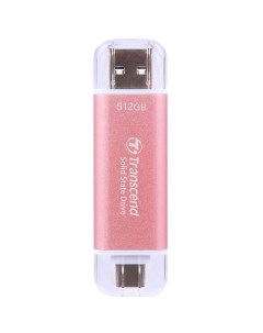 Твердотельный накопитель USB A USB C 512Gb Pink TS512GESD310P Transcend