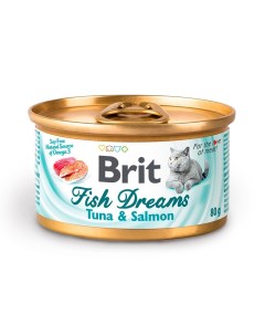 Fish Dreams консервы для кошек Тунец и лосось 80 г Brit*