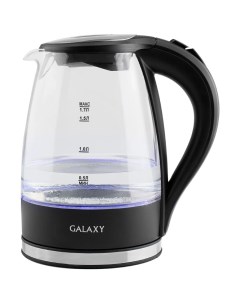 Чайник электрический GL 0552 черный 1 7 л 2200 Вт скрытый нагревательный элемент стекло Galaxy line
