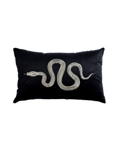 Подушка декоративная с вышивкой Серпенте черная Garda decor