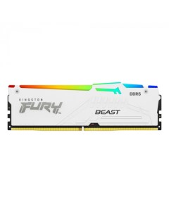 Память DDR5 DIMM 32Gb, 5200MHz, CL40, 1.25V,, FURY Beast White RGB (KF552C40BWA-32) Retail Kingston