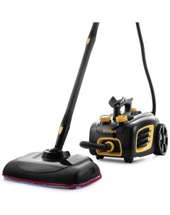 Пароочиститель Kitfort КТ-932 1.5 кВт, черный/желтый (КТ-932)