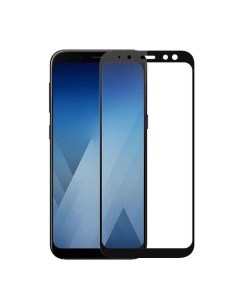 Защитное стекло на Samsung SM A730F Galaxy A8 Plus 2018 9D черный X-case