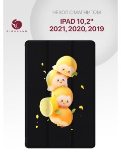 Чехол для Apple iPad 2021 2020 2019 10 2 с рисунком черный птички апельсинки Zibelino