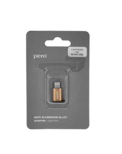Переходник Lightning micro USB черный Péro