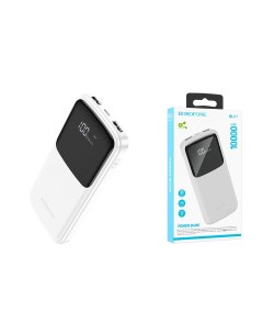 Внешний аккумулятор BJ17 Oceanic digital power bank 10000 мАч белый Borofone