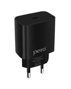 Сетевое зарядное устройство TC03 USB Type C 3 А 18W быстрая зарядка черный Péro