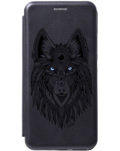 Чехол книжка на Samsung Galaxy A20s Grand Wolf черный Gosso cases