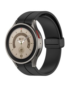 Силиконовый ремешок для Galaxy Watch 4 5 6 L черная застежка черный Samsung