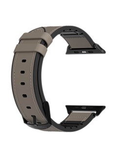 Ремешок для Apple Watch 38 40 41mm Hybrid Leather Black Grey GS 107 185 274 203 Switcheasy