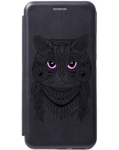 Чехол книжка на Samsung Galaxy A20s Grand Cat черный Gosso cases