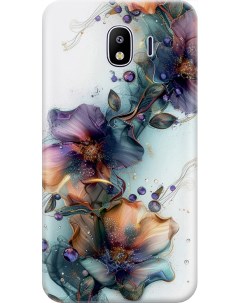 Силиконовый чехол на Samsung Galaxy J4 2018 с принтом Мистические цветы Gosso cases