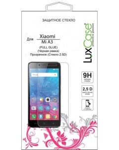 Защитное стекло 2 5D FG для Xiaomi Mi A3 черная рамка глянцевое Luxcase