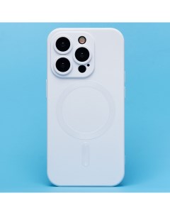 Чехол iPhone 15 Pro силиконовый Matte MagSafe белый Promise mobile