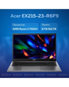 Ноутбук EX215 23 R6F9 W11 Black Acer