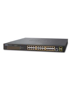 Коммутатор IPv4 24 Port Managed 802 3at POE Gigabit Ethernet Switch 2 Port 100 Planet