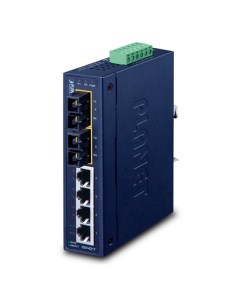ISW 621TS15 коммутатор для монтажа в DIN рейку IP30 Slim Type 4 Port Industrial Ethernet Planet