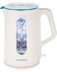 Чайник электрический HYK G8888 1 5 л бежевый Hyundai