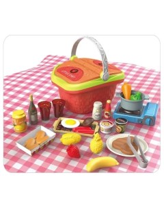 Игровой набор Пикник красный 27 предметов Детский набор для пикника Nobrand