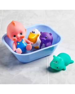 Набор игрушек для игры в ванне Пупс в ванне 3 игрушки цвет МИКС Крошка я