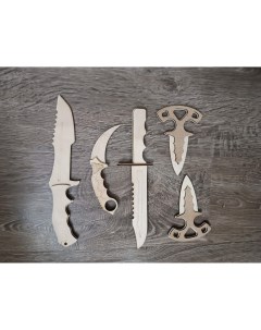 Набор деревянного оружия для раскрашивания Ножи 29см 5шт Nobrand
