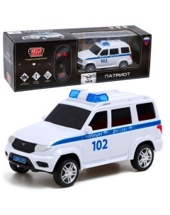 Машина радиоуправляемая УАЗ Патриот Полиция 15 5 см свет белый PATRIOT Nobrand
