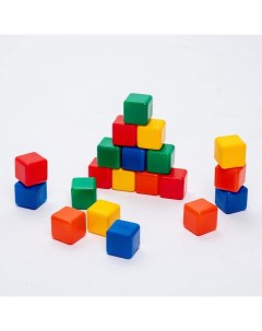 Набор цветных кубиков 20 штук 4x4 см Nobrand