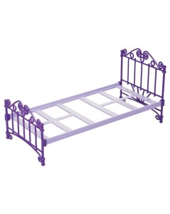 Кроватка для кукол фиолетовая без постельных принадлежностей Огонек