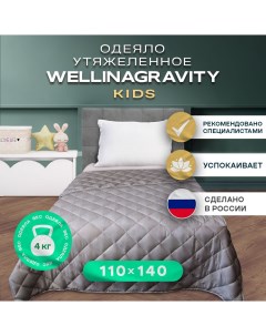 Утяжеленное одеяло Wellinagravity 110х140 серый 4кг WGS 11 Ol-tex