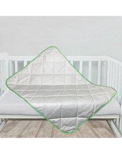 Одеяло детское всесезонное 100 140 белый зеленый Inatex37