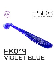 Силиконовая приманка Awanura 63 мм цвет fk019 Violet Blue 8 шт Esox