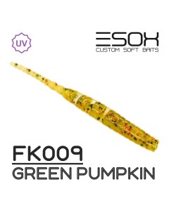 Силиконовая приманка Ivastick 40 мм цвет FK009 Green Pumpkin 12 шт Esox