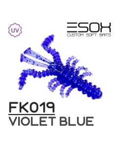Силиконовая приманка Musya 35 мм цвет FK019 Violet Blue 9 шт Esox
