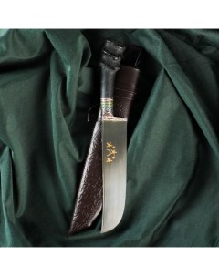 Нож Пчак Шархон Рог сайгака пластик сухма гарда олово гравировка 15 см Шафран