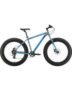 Велосипед Fat 26 2 HD 2024 18 серый голубой Stark