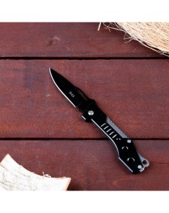 Нож перочинный лезвие 7 4 см с отверстием рукоять черный металл без фиксатора 17x2 5 с Nobrand