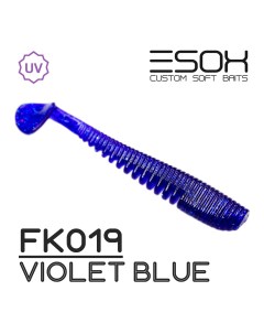 Силиконовая приманка Awanura 89 мм цвет fk019 Violet Blue 6 шт Esox