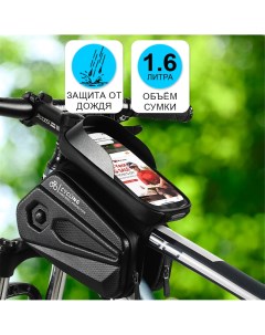 Сумка для велосипеда на раму с чехлом для смартфона 6 5 черная West biking