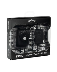 Подарочный набор Jack Daniels зажигалка бензиновая и кожаный чехол Zippo