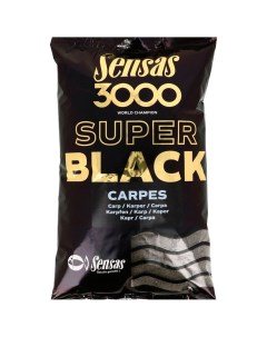 Прикормка 3000 Super Black Carp 1кг Sensas