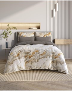 Комплект постельного белья 2 спальный с евро Гармоника Марбл Ecotex