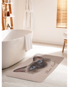 Коврик для ванной туалета душа Тайский кот bath_68160_60x100 Joyarty